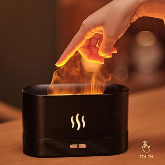 Flame Humidifier Aromatherapy Diffuser with Essential Oils
